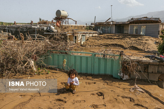 خسارت سیل در روستای «چم مهر» - پل دختر