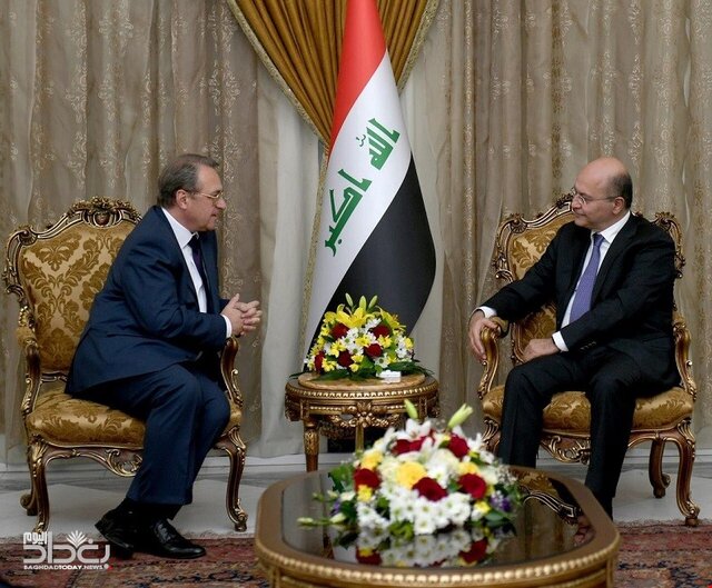 دیدار رئیس‌جمهور عراق با فرستاده پوتین در بغداد