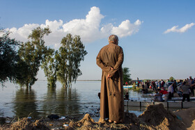 سوسنگرد و مناطق اطراف آن در محاصره سیل