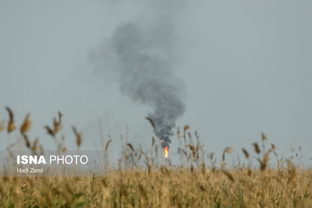 سوختن فلر نفتی در خوزستان تنفس هوای ناسالم برای گروههای حساس در دو شهر خوزستان