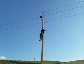 مرگ سارق "سیم‌برق" به دلیل برق‌گرفتگی+عکس