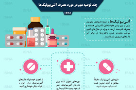 اینفوگرافی / چند توصیه مهم در مورد مصرف آنتی‌بیوتیک‌ها