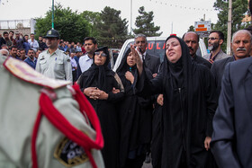 تشییع پیکر شهید «کورش حاجیمرادی» ریس پلیس آگاهی اسلام آباد غرب از توابع استان کرمانشاه