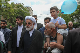حضور محسنی اژه ای در راهپیمایی روز جهانی قدس - تهران