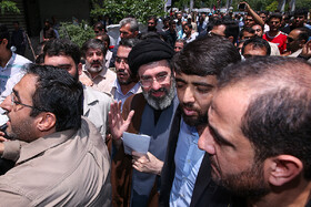 حضور مجتبی خامنه‌ای در راهپیمایی روز قدس - تهران
