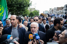 حضور محمدجواد ظریف در راهپیمایی روز قدس - تهران