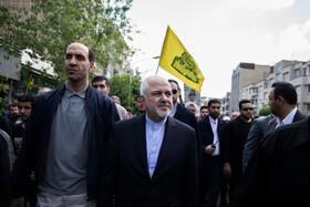 حضور محمدجواد ظریف در راهپیمایی روز قدس - تهران