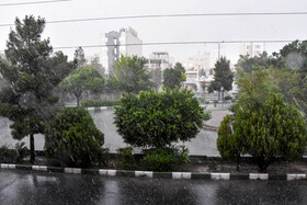 بارش شدید باران و آبگرفتگی معابر در سمنان