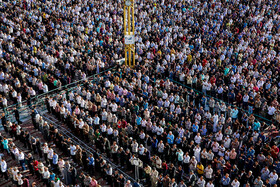 برگزاری نماز عید فطر در حرم مطهر رضوی - مشهد