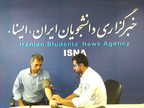 استقرار تیم سنجش فشارخون در ایسنا همزمان با بسیج ملی کنترل فشار خون