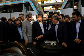 بازدید اسحاق جهانگیری، معاون اول رییس جمهور از خط تولید واگن سازی آلومینیومی متروی تهران