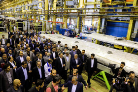 بازدید اسحاق جهانگیری، معاون اول رییس جمهور از خط تولید واگن سازی آلومینیومی متروی تهران