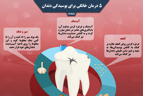 اینفوگرافی / ۵ درمان خانگی برای پوسیدگی دندان‌