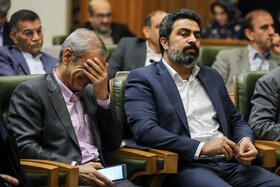 محمد زارعلی و عبدالحمید امامی در جلسه علنی شورای شهر تهران