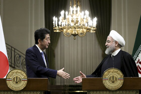 نشست خبری مشترک حسن روحانی با شینزو آبه، نخست‌وزیر ژاپن