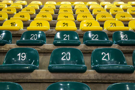 شماره گذاری صندلی های سالن ۶هزار نفری رضازاده اردبیل برای مسابقات  والیبال