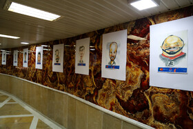 برگزاری نمایشگاه کاریکاتور والیبالیست‌ها در سالن ۶ هزار نفری رضازاده اردبیل