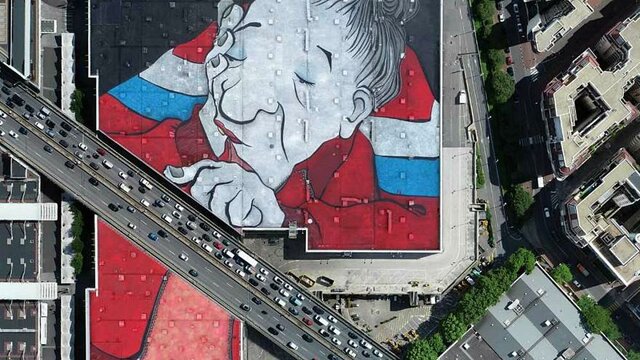از بزرگترین نقاشی دیواری اروپا رونمایی شد