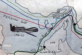 ویدئو / بازسازی مسیر حرکت پهپاد آمریکا بر فراز تنگه هرمز