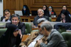 محمود میرلوحی در جلسه شورای شهر با حضور شهردار تهران