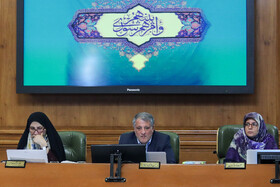 بهاره آروین، محسن هاشمس رفسنجانی و زهرا نژاد بهرام در جلسه شورای شهر با حضور شهردار تهران