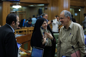 احمد مسجد جامعی و زهرا نژاد بهرام و آرش میلانی در جلسه شورای شهر با حضور شهردار تهران