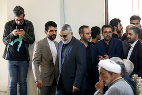 علاءالدین بروجردی در مراسم ترحیم مرتضی صفاری نطنزی