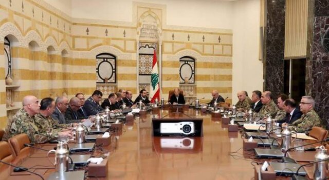 نشست شورای عالی دفاع لبنان در پی تیراندازی‌های یکشنبه