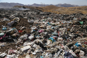 محل دفن غیر اصولی زباله‌ها در سایت پسماند راسفند- ایذه خوزستان