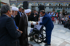 مراسم پیوند آسمانی هشت زوج معلول در امامزاده صالح (ع)