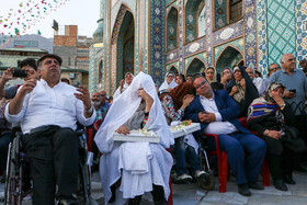 مراسم پیوند آسمانی هشت زوج معلول در امامزاده صالح (ع)
