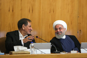 حسن روحانی و اسحاق جهانگیری در جلسه امروز هیات دولت
