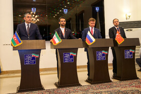 نشست خبری وزیران ارتباطات ایران، ترکیه، روسیه و جمهوری آذربایجان