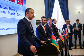 نشست خبری وزیران ارتباطات ایران، ترکیه، روسیه و جمهوری آذربایجان