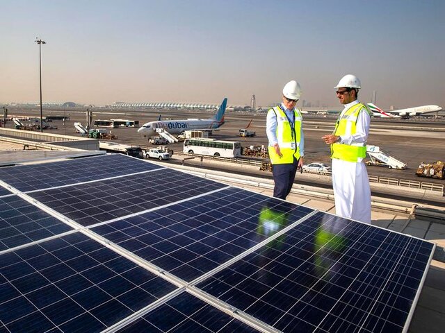 فرودگاه دوبی به پنل‌های انرژی‌خورشیدی مجهز می‌شود