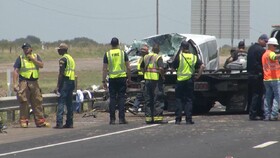 ۱۲ کشته و زخمی در تصادف زنجیره‌ای تگزاس 