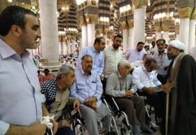 کاروان ویژه حج جانبازان وارد مدینه منوره شد