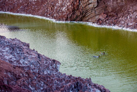 Qom Salt Dome is seen in the photo, Qom, Iran, July 27, 2019.
Some of the health benefits of the water at the small lake of the Qom Salt Dome are boosting immune system, easing pain of inflamed joints, moisturizing the skin, helping to control allergies, stimulating blood circulation, rejuvenating your body by removing toxins and opening the pores.