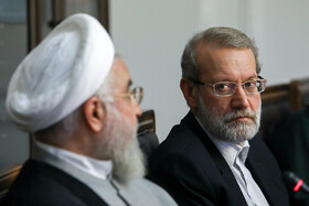 علی لاریجانی رییس مجلس شورای اسلامی در جلسه شورای عالی فضای مجازی