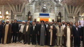 مراسم تجدید بیعت شورای هماهنگی تبلیغات اسلامی با امام راحل