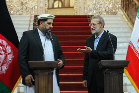 دیدار رئیس مجلس سنا افغانستان با علی لاریجانی