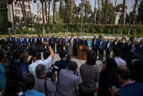 سخنرانی حجت‌الاسلام والمسلمین حسن روحانی، رییس جمهور به مناسبت روز خبرنگار در حاشیه جلسه امروز هیئت دولت
