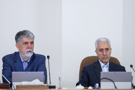 منصور غلامی، وزیر علوم و تحقیقات و سید عباس صالحی، وزیر ارشاد در جلسه امروز هیأت دولت