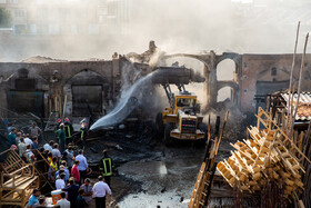 آتش سوزی در میدان کهنه ـ قم