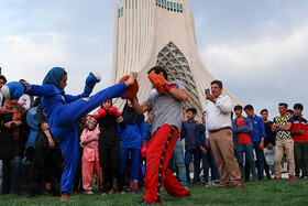 مراسم روز جهانی ووشو در میدان آزادی