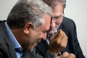 علی ربیعی و علی‌اصغر مونسان در جلسه هیات دولت