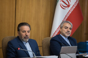 محمدباقر نوبخت و محمود واعظی در جلسه هیات دولت