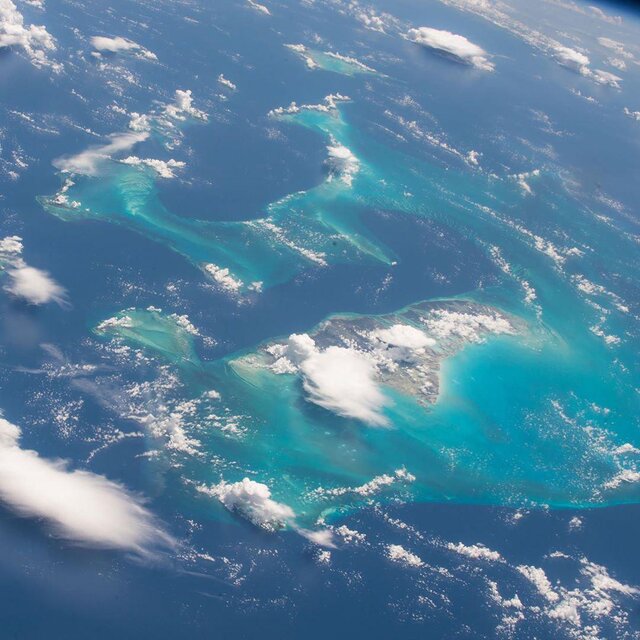 " جزایر باهاما" از منظر فضا