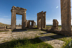 كاخ «تچر» روي سكويي قرار گرفته که از كف آپادانا و حياط مجاورش بلندتر است. طرح آن به صورت مستطيلي و دارای يك تالار مركزي 12 ستوني با اتاق هاي كوچك جانبي است، همچنین يك ايوان 8 ستوني كه به دو اتاق جنبي پيوسته شده و بر بدنه آنها نقش افرادي كه بره، خوراكي يا ظروف آشپزخانه در دست دارند كنده شده است.