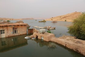 به زیر آب رفتن روستاهای "پرنوشته" و "تلخاب تاجدین" از توابع مسجدسلیمان بعد از آبگیری سد «گتوند»